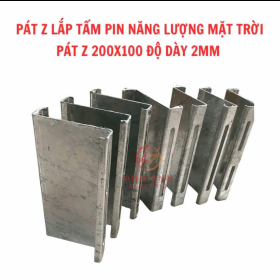Combo 7 Cái Bát Z , Pát Z lắp tấm năng lượng mặt trời mạ kẽm nhúng nóng dày 200x100x2mm