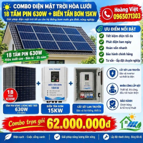 Combo - Biến Tần 15kw - 18 Tấm Pin 630W