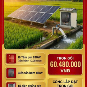 Combo Vip - Biến Tần 15kw - 16 Tấm Pin 630W