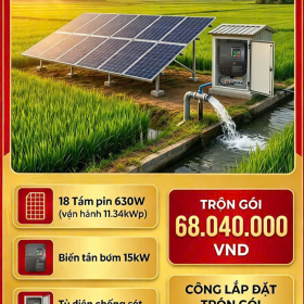 Combo Vip - Biến Tần 15kw - 18 Tấm Pin 630W