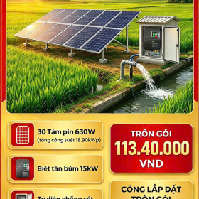 Combo Vip - Biến Tần 15kw - 30 Tấm Pin 630W