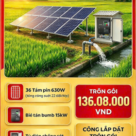 Combo Vip - Biến Tần 36kw - 12 Tấm Pin 630W