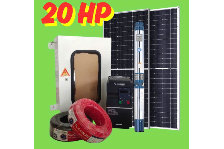 Combo - Biến Tần 22Kw - 45 Tấm Pin 630W - Bơm Đông Zin 20HP