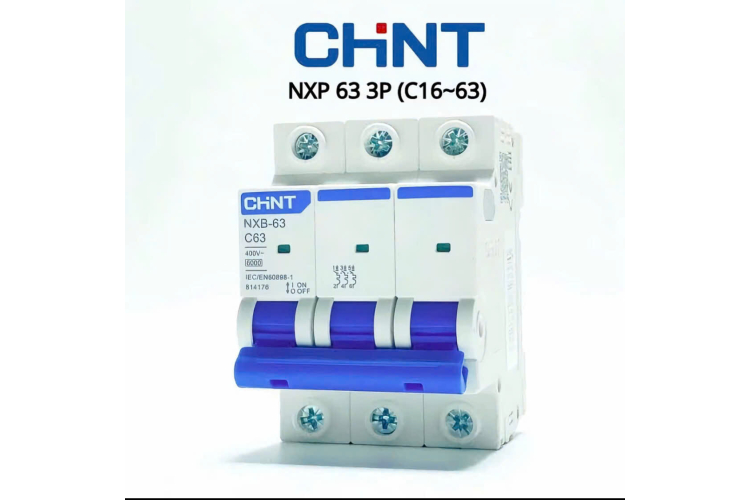 Aptomat MCB 3 Pha NXB-63 Chint 