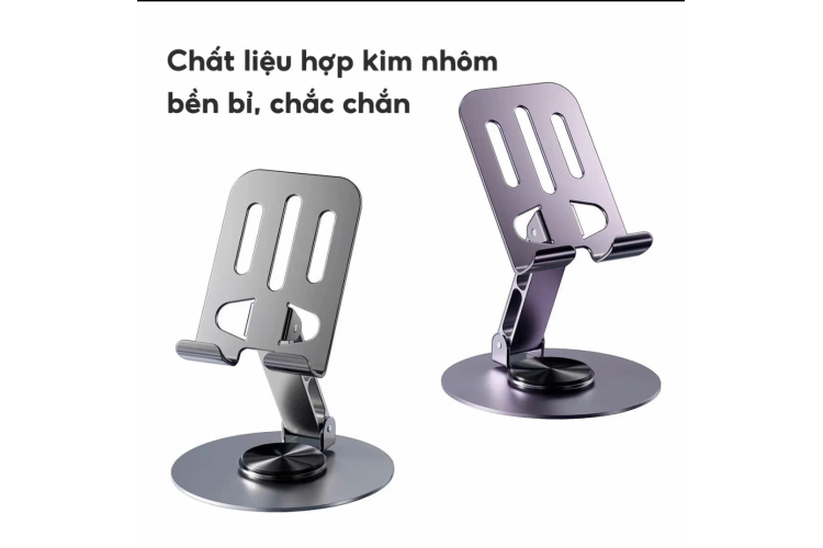 Giá đỡ Điện thoại Máy tính Bảng iPad HỢP KIM Xoay 360